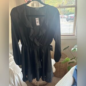 NWT Express Black long-sleeve dress small